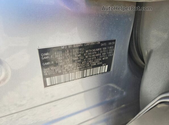 4S4WMAFDXM3409606 2021 SUBARU ASCENT Silver 