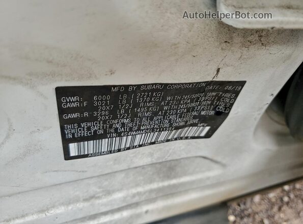 4S4WMAMD6L3411354 2020 SUBARU ASCENT White 