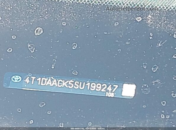 4T1DAACK5SU199247 2025 TOYOTA LE Черный 