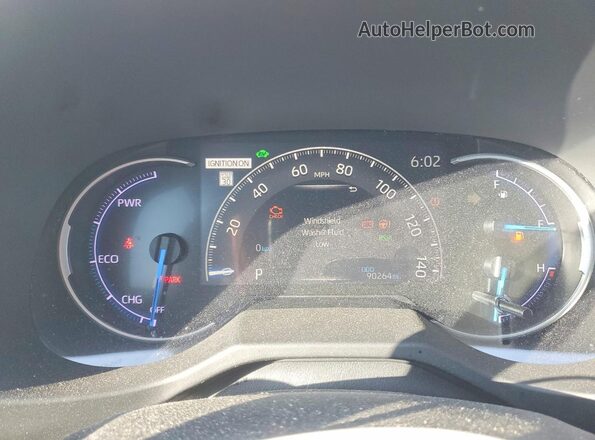 4T3E6RFV2NU103970 2022 TOYOTA RAV4 Silver Instrument cluster view