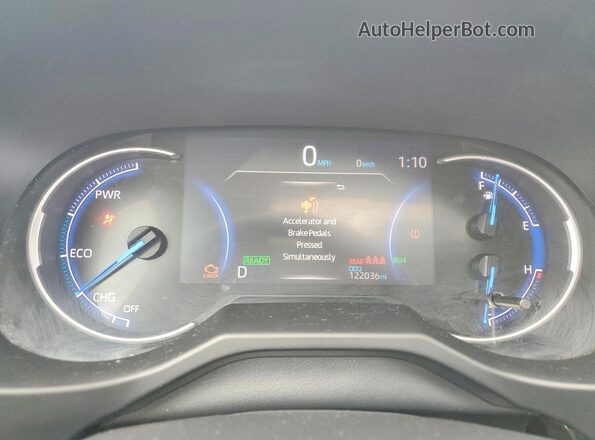 4T3E6RFVXNU094807 2022 TOYOTA RAV4 Gray Instrument cluster view