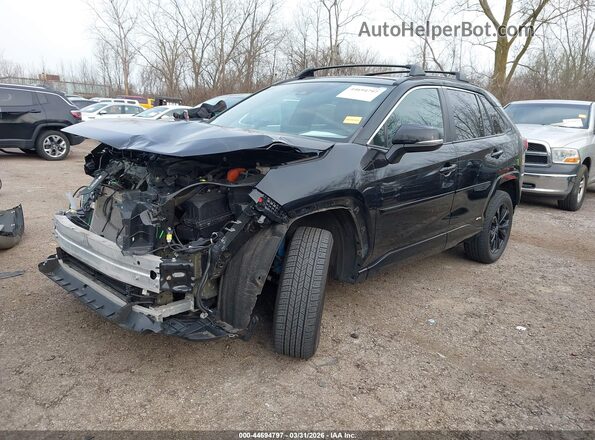 4T3T6RFV2NU080407 2022 TOYOTA RAV4 HYBRID Black Առջևի ձախ երեք քառորդ տեսարան