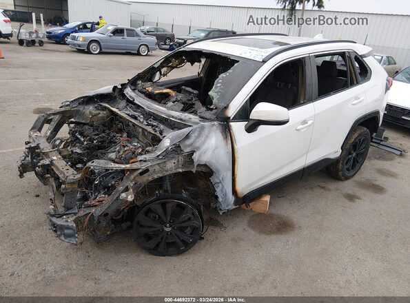 4T3T6RFV5NU100357 2022 TOYOTA RAV4 HYBRID White წინა მარცხენა ხედი სამი მეოთხედიდან