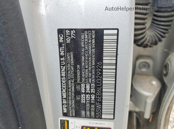 55SWF6EB6LU329926 2020 MERCEDES-BENZ C Silver 