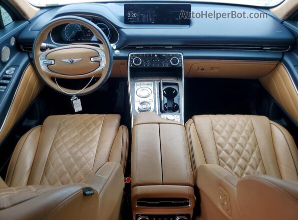 KMUHCESC3MU056881 2021 GENESIS GV80 White ხელსაწყოთა პანელის ხედი