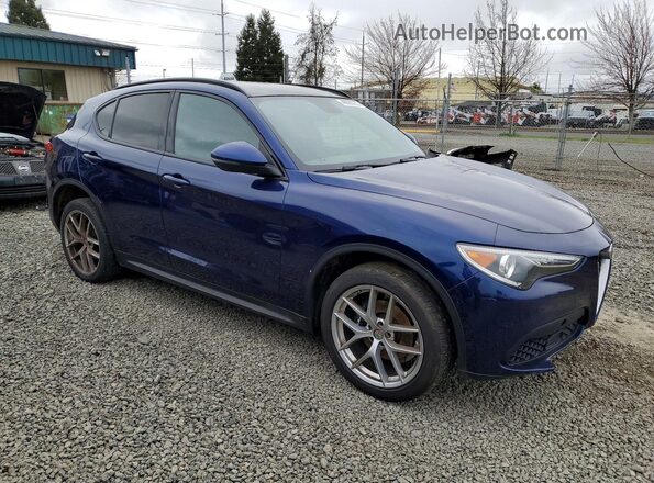 ZASFAKNN9J7B85530 2018 ALFA ROMEO STELVIO Blue Вид спереду