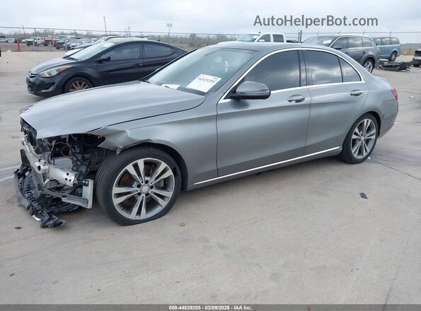 55SWF4JB0GU163371 2016 MERCEDES-BENZ C-CLASS Серебряный Передняя левая четверть