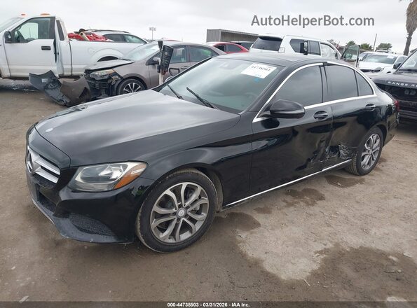 55SWF4JB0HU188675 2017 MERCEDES-BENZ C-CLASS Black Przód lewy