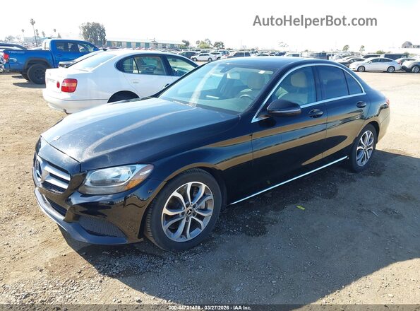 55SWF4JB0JU254471 2018 MERCEDES-BENZ C-CLASS Black Przód lewy