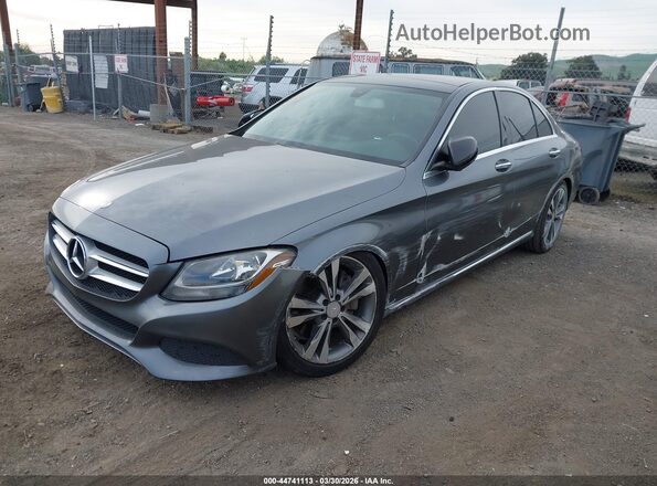 55SWF4JB1HU181332 2017 MERCEDES-BENZ C-CLASS Серый Передняя левая четверть