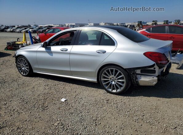 55SWF4JB3JU235154 2018 MERCEDES-BENZ C Silver Tył lewy