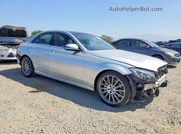 55SWF4JB3JU235154 2018 MERCEDES-BENZ C Silver Przód prawy