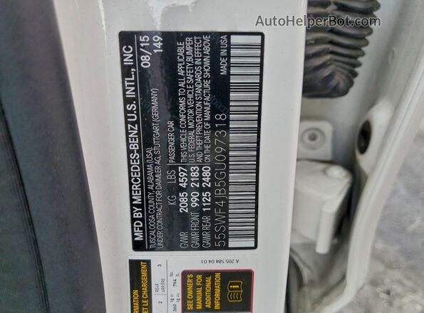 55SWF4JB5GU097318 2016 MERCEDES-BENZ C White Engine compartment view