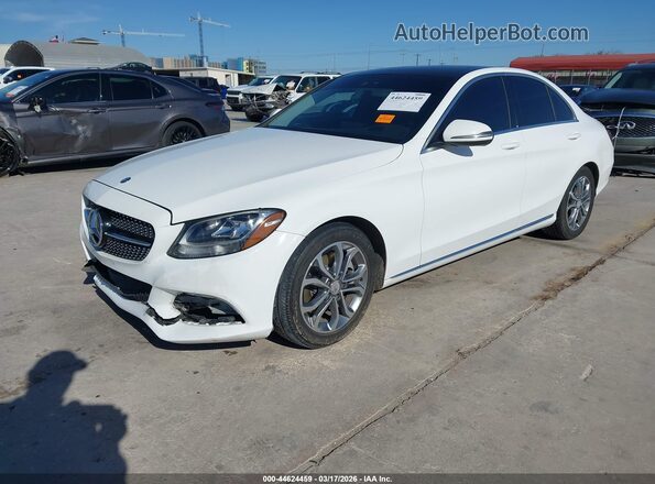 55SWF4JB7GU130304 2016 MERCEDES-BENZ C-CLASS Белый Передняя левая четверть