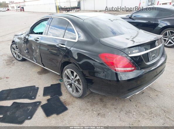 55SWF4JB7GU172875 2016 MERCEDES-BENZ C-CLASS Black Tył lewy