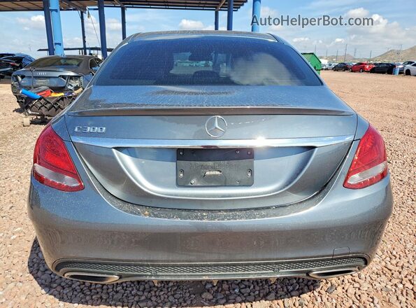 55SWF4JB7JU238624 2018 MERCEDES-BENZ C Gray უკანა ხედი