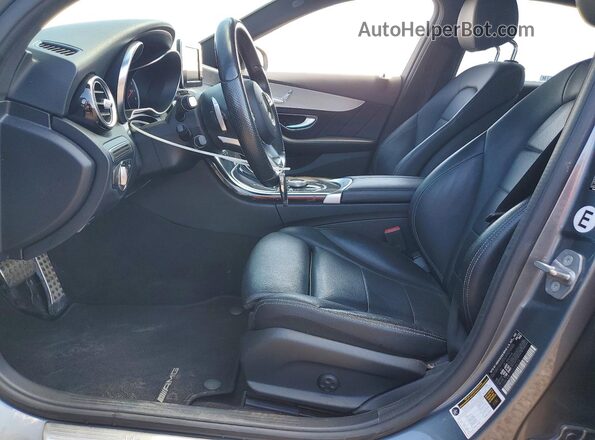 55SWF4JB7JU238624 2018 MERCEDES-BENZ C Gray წინა სალონის ხედი