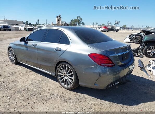 55SWF4JB8HU211345 2017 MERCEDES-BENZ C-CLASS Gray Rear left