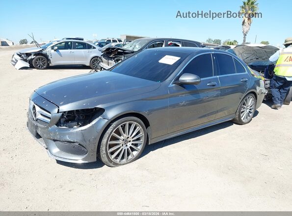55SWF4JB8HU211345 2017 MERCEDES-BENZ C-CLASS Gray Front left