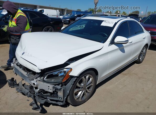 55SWF4JB9JU242268 2018 MERCEDES-BENZ C-CLASS White Передня ліва чверть