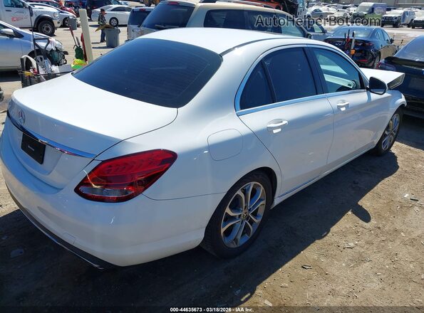 55SWF4JB9JU242268 2018 MERCEDES-BENZ C-CLASS White Задня права чверть
