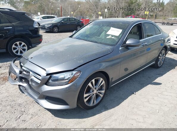 55SWF4JBXHU197044 2017 MERCEDES-BENZ C-CLASS Silver Vista tres cuartos delantera izquierda