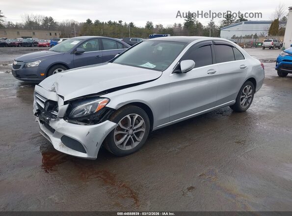 55SWF4KB4GU175974 2016 MERCEDES-BENZ C-CLASS Silver Przód lewy