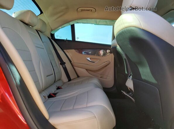 55SWF4KB6GU178780 2016 MERCEDES-BENZ C Red Вид задніх сидінь