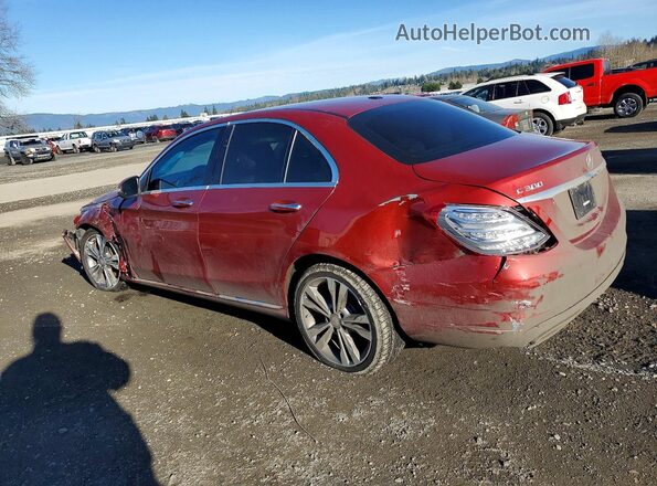 55SWF4KB6GU178780 2016 MERCEDES-BENZ C Red Задня ліва чверть
