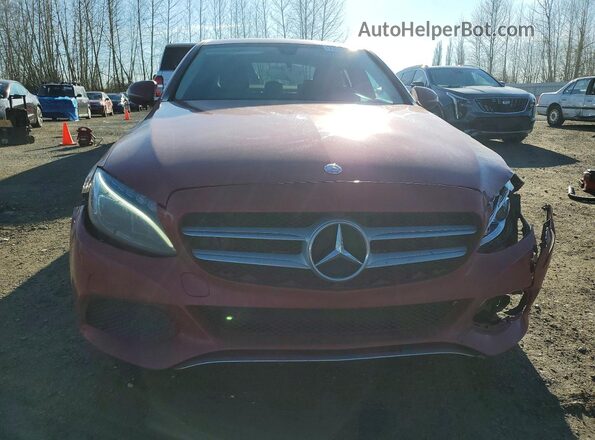 55SWF4KB6GU178780 2016 MERCEDES-BENZ C Red Вид спереду