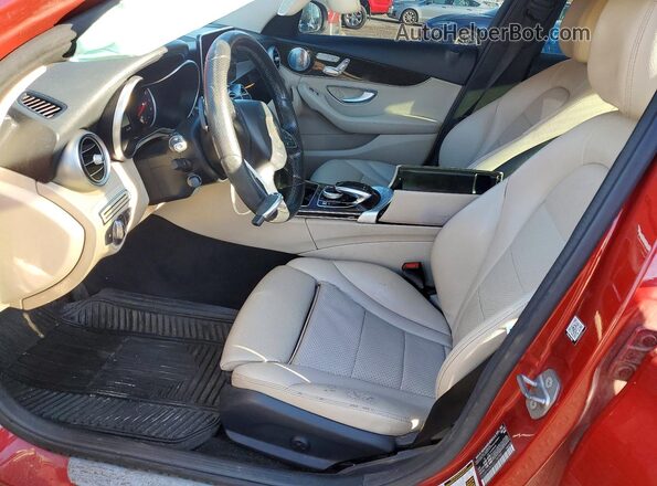 55SWF4KB6GU178780 2016 MERCEDES-BENZ C Red Вид салону спереду