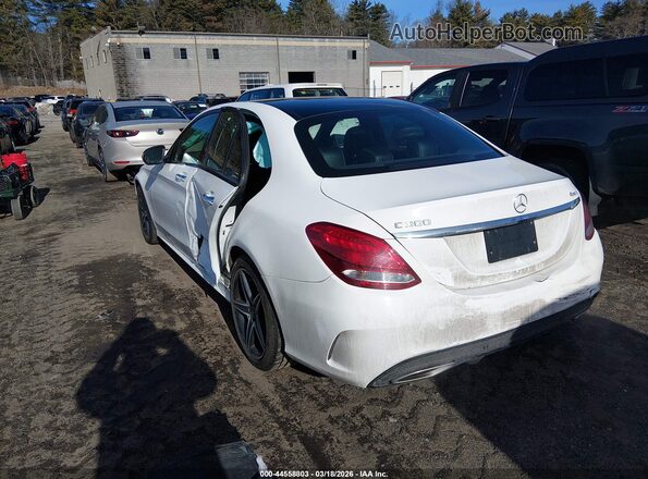 55SWF4KB7HU213053 2017 MERCEDES-BENZ C-CLASS White Հետևի ձախ