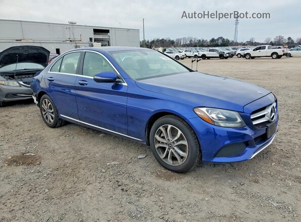 55SWF4KB7JU261416 2018 MERCEDES-BENZ C Blue Առջևի աջ