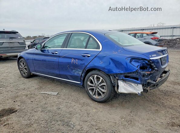55SWF4KB7JU261416 2018 MERCEDES-BENZ C Blue Հետևի ձախ
