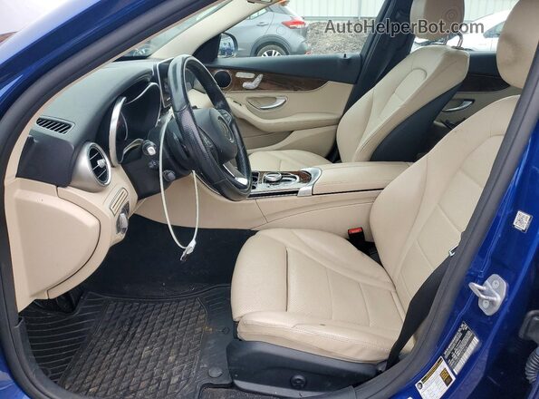 55SWF4KB7JU261416 2018 MERCEDES-BENZ C Blue Սալոնի դիմացի տեսք