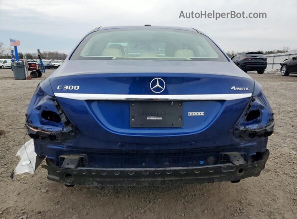 55SWF4KB7JU261416 2018 MERCEDES-BENZ C Blue Հետևի տեսք
