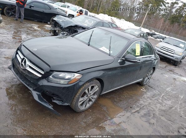 55SWF4KB7JU271606 2018 MERCEDES-BENZ C-CLASS Black Vista tres cuartos delantera izquierda