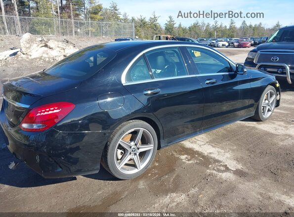 55SWF4KB7JU273016 2018 MERCEDES-BENZ C-CLASS Black Tył prawy