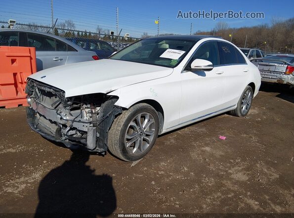 55SWF4KB8HU226278 2017 MERCEDES-BENZ C-CLASS Белый Передняя левая четверть