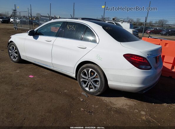 55SWF4KB8HU226278 2017 MERCEDES-BENZ C-CLASS Белый Задняя левая четверть
