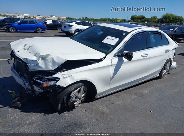 55SWF8DB6KU294784 2019 MERCEDES-BENZ C-CLASS White Առջևի ձախ երեք քառորդ տեսարան