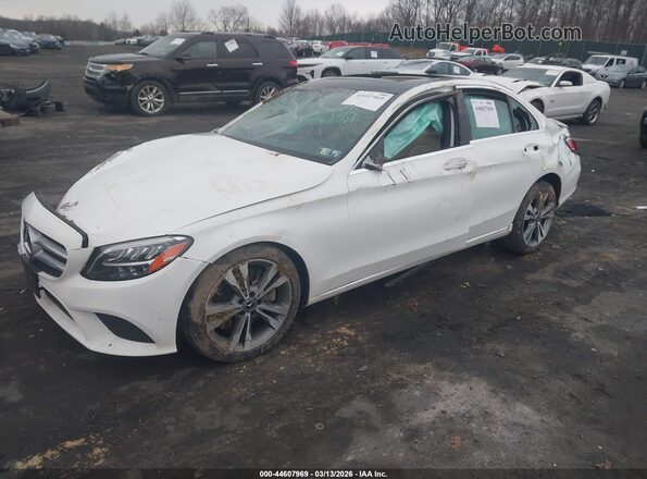 55SWF8EB0KU300349 2019 MERCEDES-BENZ C-CLASS Белый Передняя левая четверть