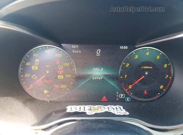 55SWF8EB0KU316423 2019 MERCEDES-BENZ C Black Instrument cluster view
