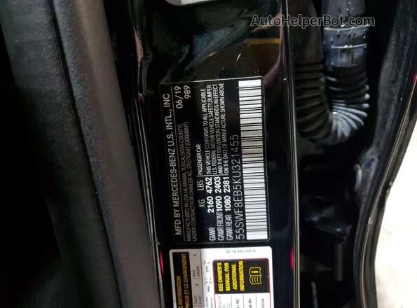 55SWF8EB5KU321455 2019 MERCEDES-BENZ C Black 