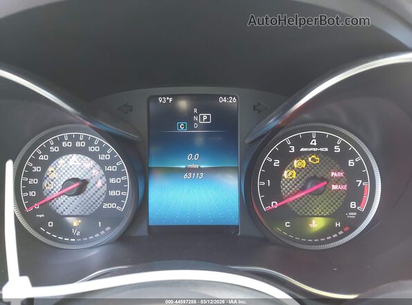 55SWF8GB7LU332696 2020 MERCEDES-BENZ AMG C 63 Белый Вид задних сидений