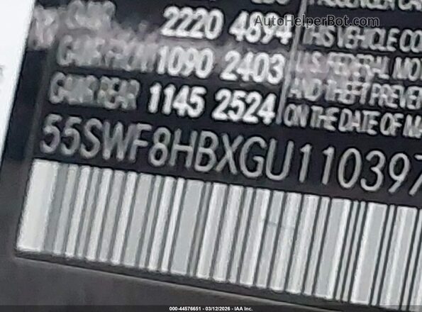 55SWF8HBXGU110397 2016 MERCEDES-BENZ AMG C 63 Black Շարժիչի բաժամունքի տեսք