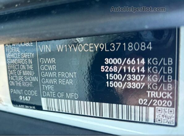 W1YV0CEY9L3718084 2020 MERCEDES-BENZ METRIS White 