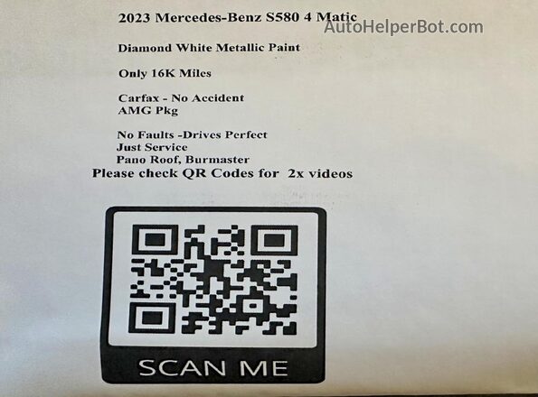 W1K6G7GBXPA177073 2023 MERCEDES-BENZ S-CLASS White 