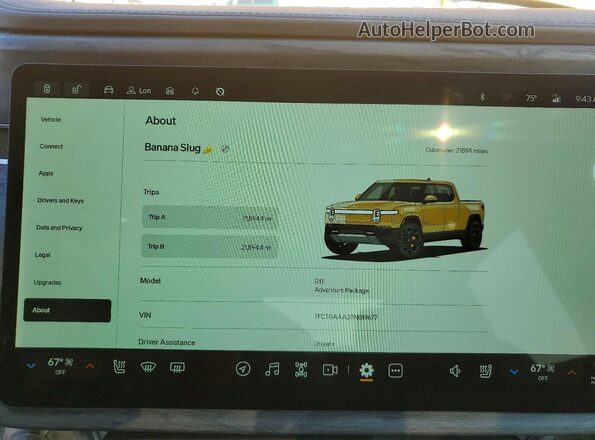 7FCTGAAA2PN019677 2023 RIVIAN RIT Yellow Հետևի նստատեղերի տեսք