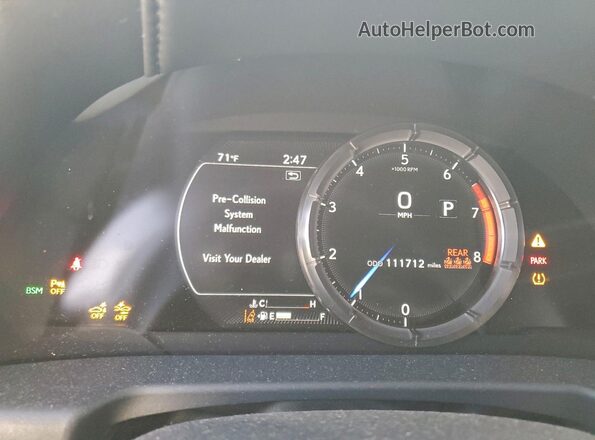 58ABZ1B14KU033576 2019 LEXUS ES Серебряный 